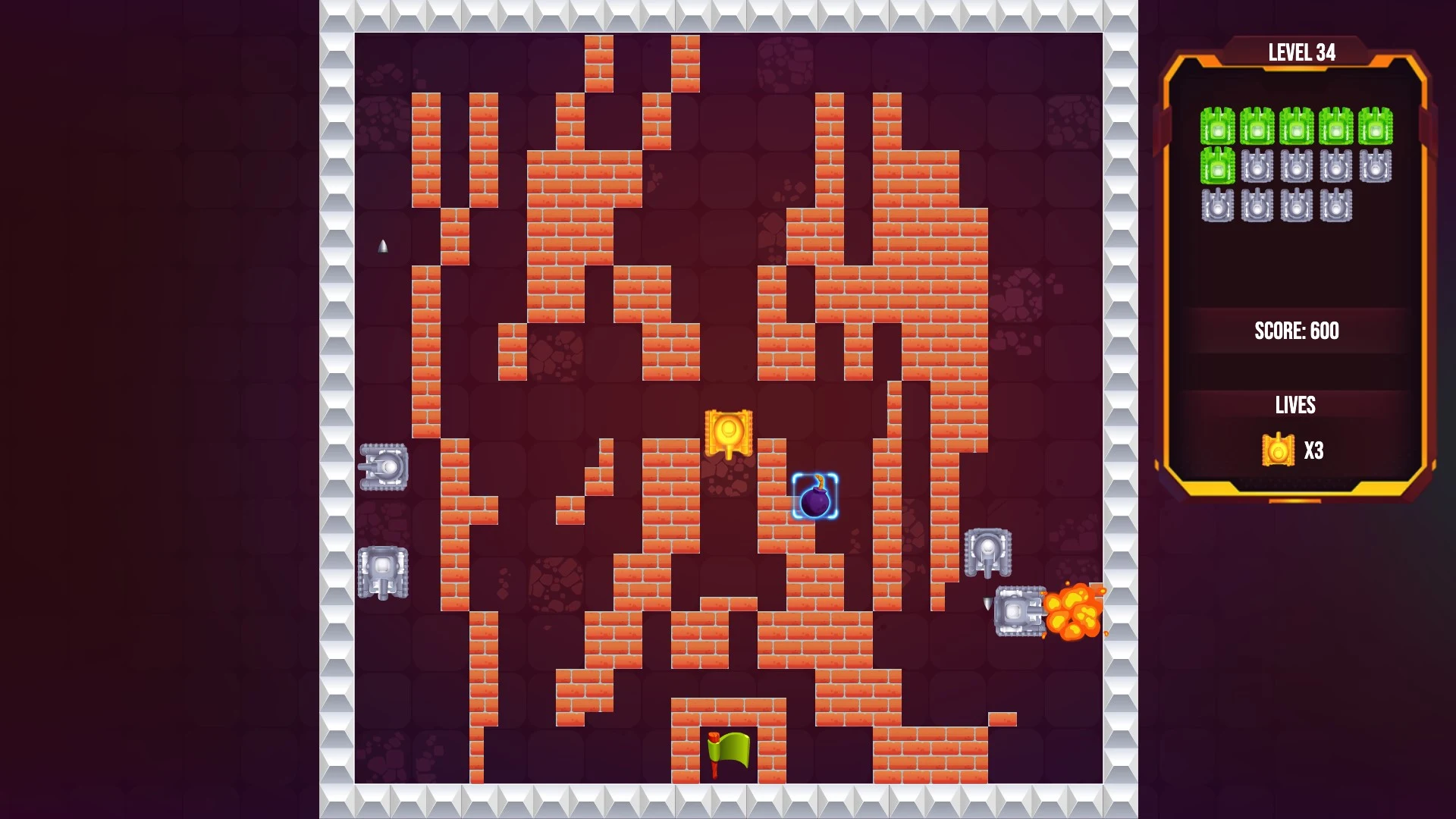 Tank Battle City War 1990 screenshot